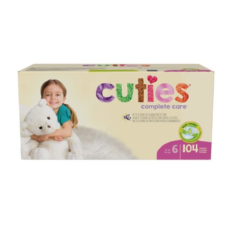 Unisex Baby Diaper Cuties® Complete Care Size 6 Disposable Heavy Absorbency