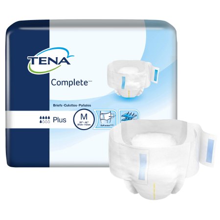 Unisex Adult Incontinence Brief TENA® Complete™ Medium Disposable Moderate Absorbency