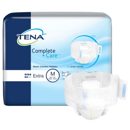 Unisex Adult Incontinence Brief TENA® Complete + Care™ Extra Medium Disposable Moderate Absorbency