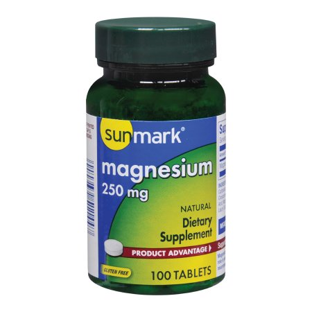Magnesium Supplement sunmark® 250 mg Strength Tablet 100 per Bottle