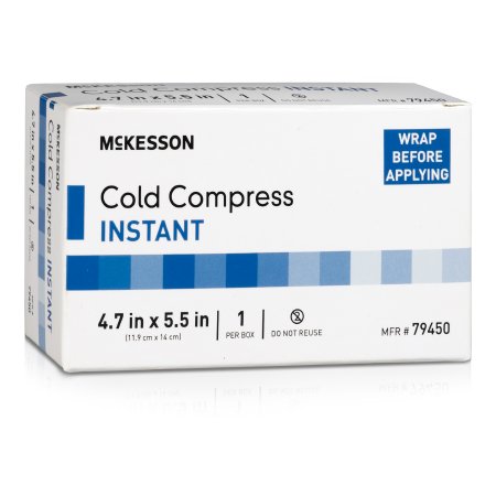 Instant Cold Pack McKesson General Purpose 4-7/10 X 5-1/2 Inch Plastic / Ammonium Nitrate / Water Disposable