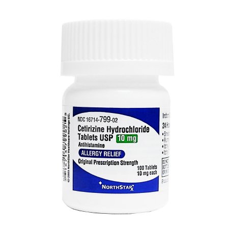 NorthStar Cetirizine HCl 10 mg Tablet Bottle 100 Tablets