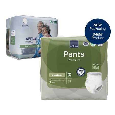 Unisex Adult Absorbent Underwear Abena® Pants Pull On with Tear Away Seams Large Disposable Moderate Absorbency