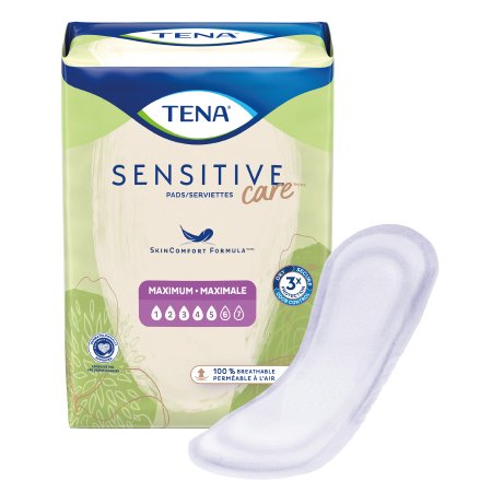 Bladder Control Pad TENA® Intimates™ Maximum Long 13 Inch Length Heavy Absorbency Dry-Fast Core™ One Size Fits Most