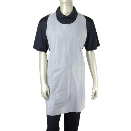 General Purpose Apron Bib Style White Disposable