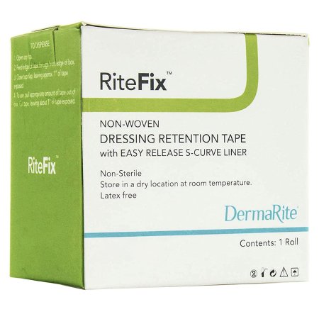 Water Resistant Dressing Retention Tape with Liner RiteFix™ White 3 Inch X 11 Yard Nonwoven NonSterile