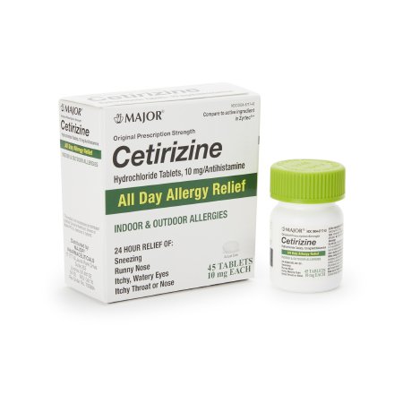 Major® Cetirizine HCl 10 mg Tablet Bottle 45 Tablets