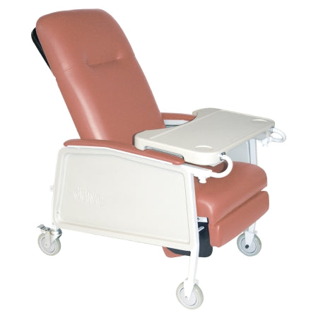 3-Position Recliner McKesson Rosewood Vinyl Four 5 Inch Casters With 2 Locks