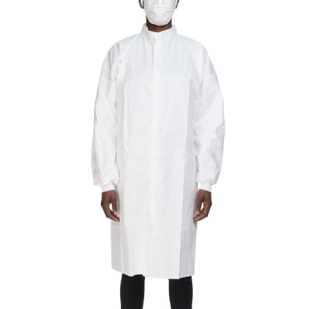 Cleanroom Lab Coat Contec® CritiGear™ White Large Knee Length Disposable