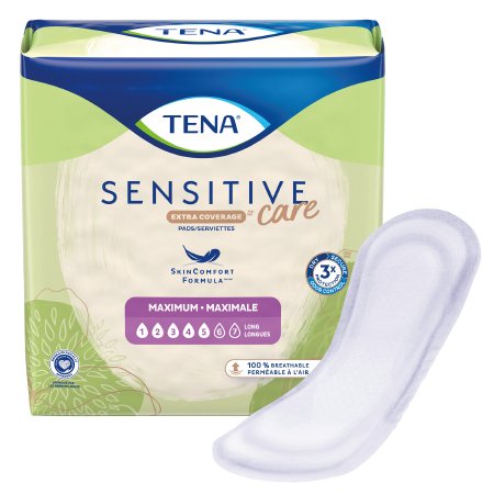 Bladder Control Pad TENA® Intimates™ Maximum Long 15 Inch Length Heavy Absorbency Dry-Fast Core™ One Size Fits Most