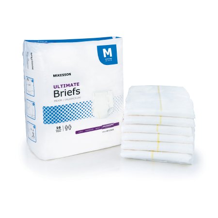 Unisex Adult Incontinence Brief McKesson Medium Disposable Heavy Absorbency