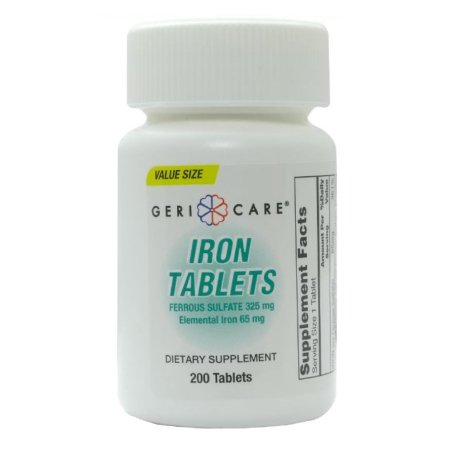 Mineral Supplement Geri-Care® Iron 325 mg Strength Tablet 200 per Bottle