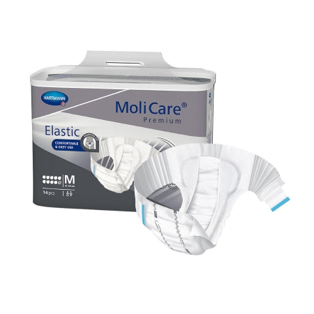 Unisex Adult Incontinence Brief MoliCare® Premium Elastic 10D Medium Disposable Heavy Absorbency