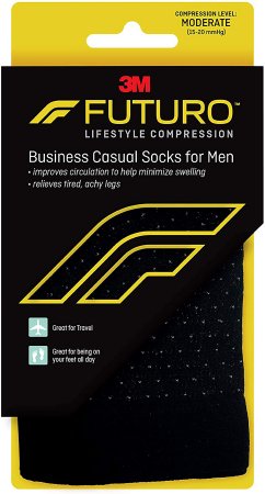 Compression Socks 3M™ Futuro™ Calf High Large Black Closed Toe