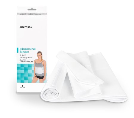 Abdominal Binder McKesson Small / Medium Hook and Loop Closure 30 to 45 Inch Waist Circumference 9 Inch Height Adult