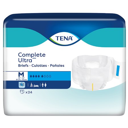 Unisex Adult Incontinence Brief TENA® Complete Ultra™ Medium Disposable Moderate Absorbency