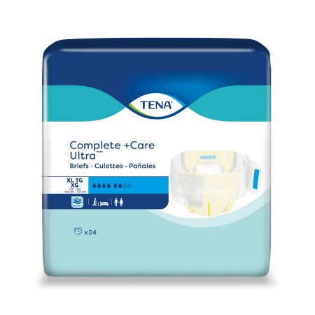 Unisex Adult Incontinence Brief TENA® Complete + Care Ultra™ X-Large Disposable Moderate Absorbency