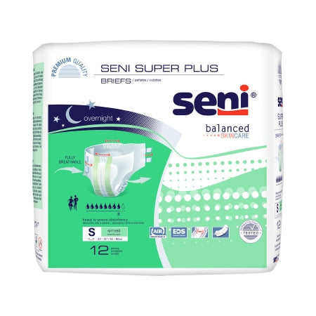 Unisex Adult Incontinence Brief Seni® Super Plus Small Disposable Heavy Absorbency