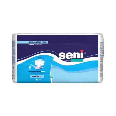 Unisex Adult Incontinence Brief Seni® Classic Plus Regular Disposable Moderate Absorbency