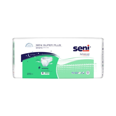 Unisex Adult Incontinence Brief Seni® Super Plus Medium Disposable Heavy Absorbency