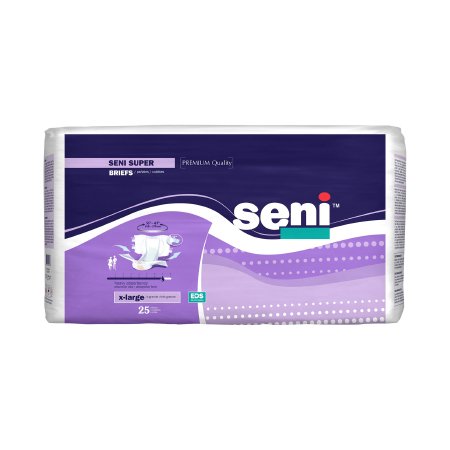 Unisex Adult Incontinence Brief Seni® Super X-Large Disposable Heavy Absorbency