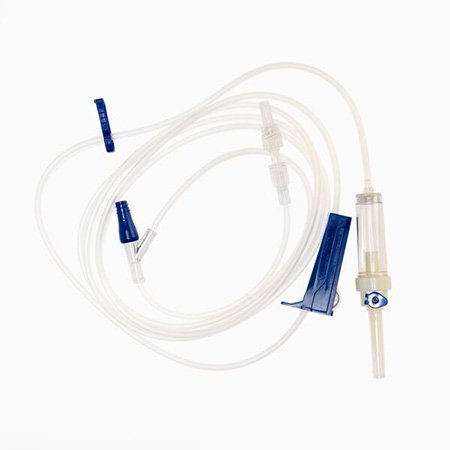 IV Pump Set McKesson Pump 1 Port 10 Drops / mL Drip Rate Without Filter 102 Inch Tubing Solution