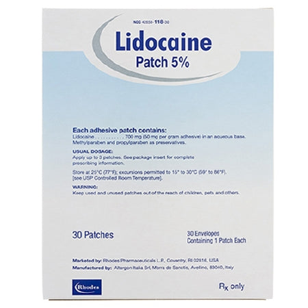 Lidocaine 5%, 700 mg Patch Carton 30 Patches