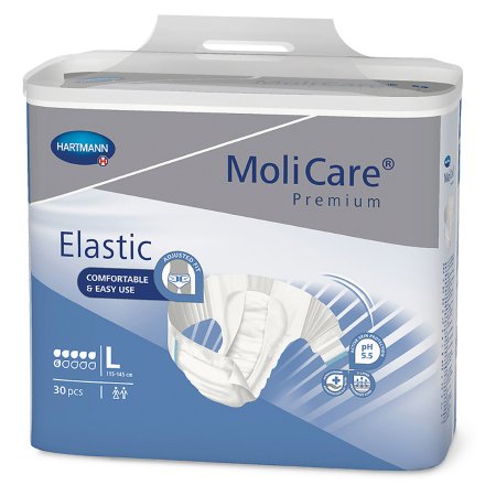 Unisex Adult Incontinence Brief MoliCare® Premium Elastic 6D Large Disposable Moderate Absorbency