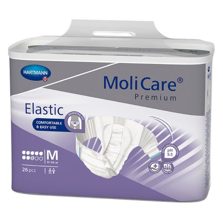 Unisex Adult Incontinence Brief MoliCare® Premium Elastic 8D Medium Disposable Heavy Absorbency