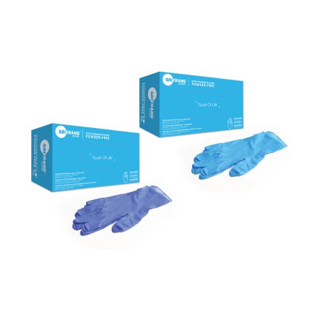 Exam Glove Touch of Life™ Large NonSterile Nitrile Textured Fingertips Blue Chemo Tested