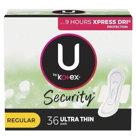 Feminine Pad U by Kotex Security Ultra Thin with Wings Regular Absorbency