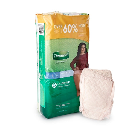 Female Adult Absorbent Underwear Depend® FIT-FLEX® Pull On with Tear Away Seams Large Disposable Heavy Absorbency