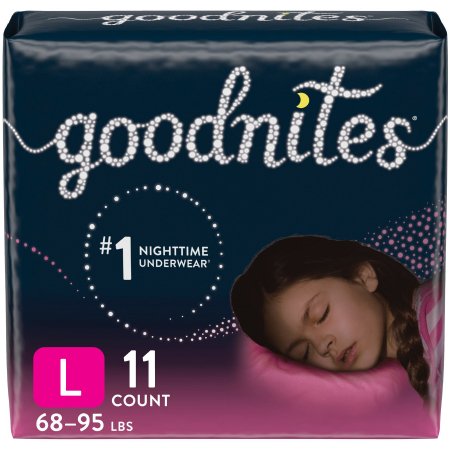 Female Youth Absorbent Underwear GoodNites® Pull On with Tear Away Seams Size 5 / Large Disposable Heavy Absorbency