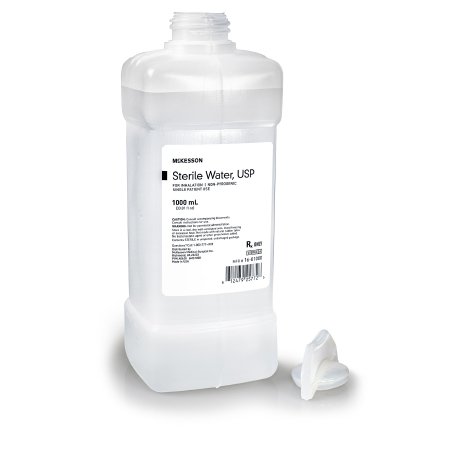 McKesson Respiratory Therapy Solution Sterile Water Solution Bottle 1,000 mL