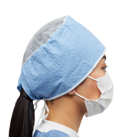 Surgeon Cap McKesson One Size Fits Most Blue Tie Closure