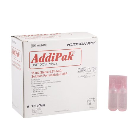 Addipak® Respiratory Therapy Solution Sodium Chloride, Preservative Free 0.9% Solution Unit Dose Vial 15 mL