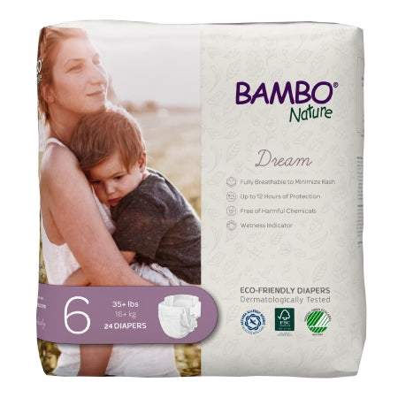 Unisex Baby Diaper Bambo® Nature Size 6 Disposable Heavy Absorbency