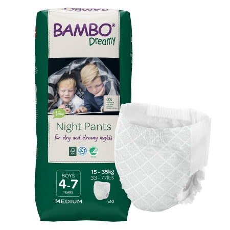 Male Youth Training Pants Bambo® Dreamy Pull On with Tear Away Seams Size 4 to 7 Years Disposable Heavy Absorbency