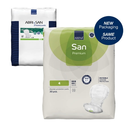 Bladder Control Pad Abri-San™ Premium #4 15.4 Inch Length Heavy Absorbency Fluff / Polymer Core One Size Fits Most