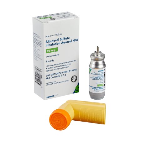 Albuterol Sulfate 90 mcg Aerosol Metered-Dose Inhaler 6.7 Grams 200 Doses