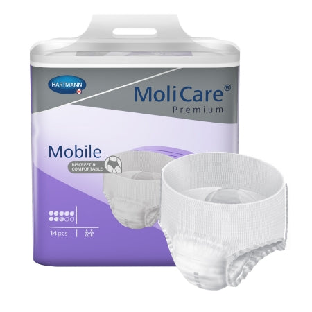 Unisex Adult Absorbent Underwear MoliCare® Premium Mobile 8D Pull On with Tear Away Seams Medium Disposable Heavy Absorbency