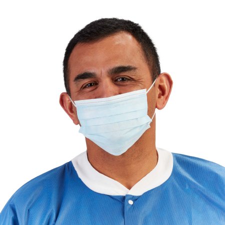 Procedure Mask Graham ProDefense™ Metal Free Metal Free Pleated Earloops One Size Fits Most Blue NonSterile ASTM Level 1 Adult