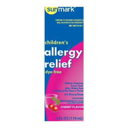 Children's Allergy Relief sunmark® 12.5 mg Strength Liquid 4 oz.