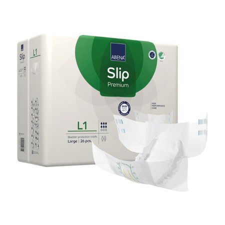 Unisex Adult Incontinence Brief Abena® Slip Premium L1 Large Disposable Heavy Absorbency