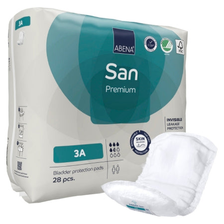 Bladder Control Pad Abena® San Premium 4.3 X 12.9 Inch Moderate Absorbency Fluff / Polymer Core Size 3A