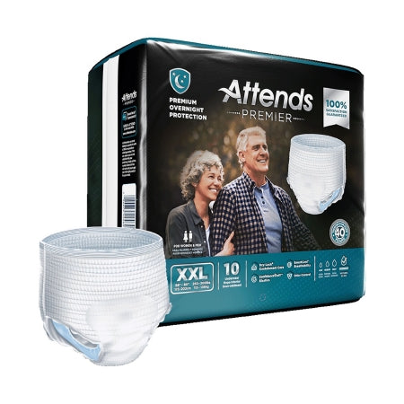 Unisex Adult Absorbent Underwear Attends® Premier Pull On with Tear Away Seams 2X-Large Disposable Heavy Absorbency