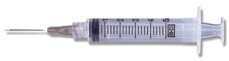 Standard Hypodermic Syringe with Needle PrecisionGlide™ 5 mL 1 Inch 21 Gauge NonSafety Thin Wall