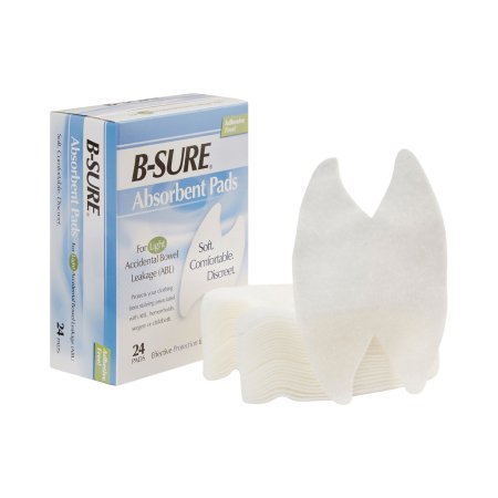 Incontinence Liner B-Sure® Heavy Absorbency Texel Fiber Core One Size Fits Most