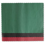 Solid Color Scalloped Edge Placemats, 9.5 x 13.5, Hunter Green, 1,000/Carton