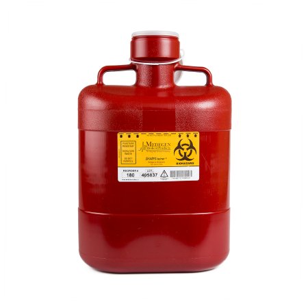 Sharps Container Sharps-Tainer® Red Base 15 H X 10 W X 6 D Inch Vertical Entry 2.5 Gallon